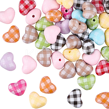 50Pcs Opaque Acrylic Beads OACR-SP0002-03-1