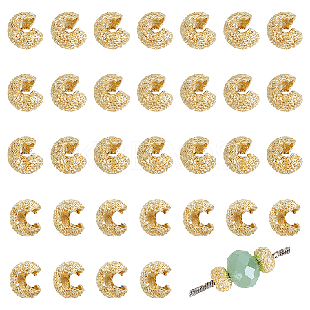 Brass Crimp Beads Covers KK-BC0014-72B-G02-1