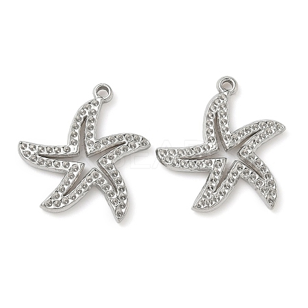 304 Stainless Steel Pendant Rhinestone Settings STAS-K267-12B-P-1