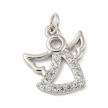 Rack Plating Brass Micro Pave Cubic Zirconia Pendants KK-A200-11P-1