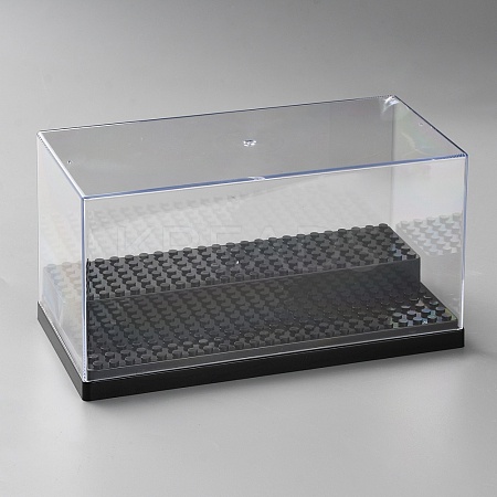 2-tier Transparent Acrylic Toys Action Figures Display Boxs ODIS-WH0030-135-1