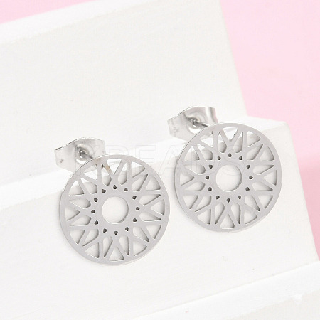 304 Stainless Steel Stud Earrings for Women EJEW-Z089-11P-1