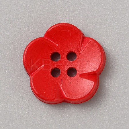 Spray Painted Plastic Buttons FIND-WH0152-394B-04-1