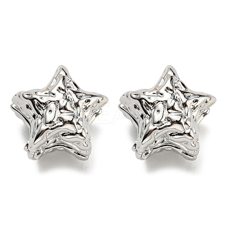 Star Hoop Earrings EJEW-G355-04P-1