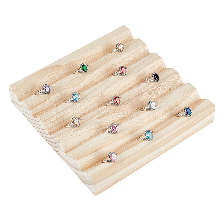 5-Slot Wood Rings Display Stands RDIS-WH0006-30-1