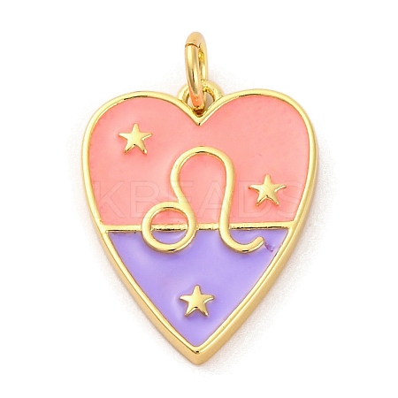 Brass Enamel Pendants KK-Z077-01G-11-1