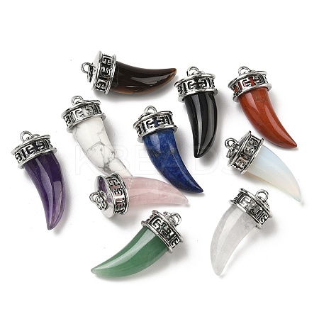 Natural & Synthetic Mixed Gemstone Pendants G-H332-08AS-1