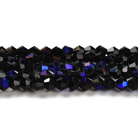 Transparent Electroplate Glass Beads Strands LS-GLAA-F029-3mm-D02-1