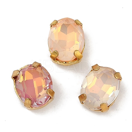 Brass Glass Rhinestone Sew on Rhinestones RGLA-B004-13A-G-1