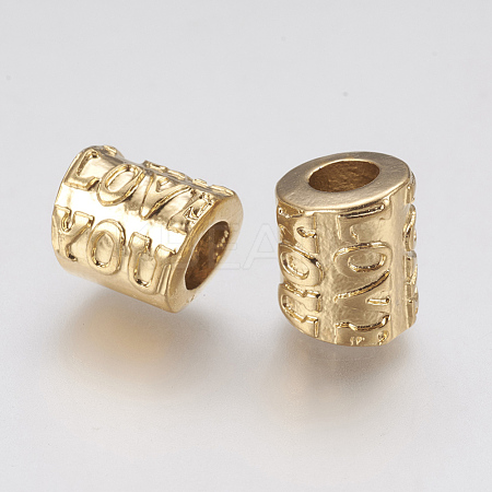 Ion Plating(IP) 304 Stainless Steel European Beads STAS-J022-058G-1