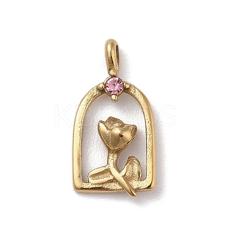 304 Stainless Steel Pendants LS-STAS-F306-02G-1