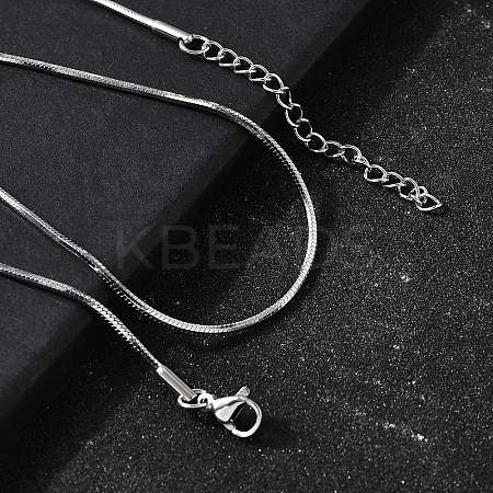 1.5MM 304 Stainless Steel Snake Chain Necklaces for Women Men LS-STAS-V011-04C-P-1