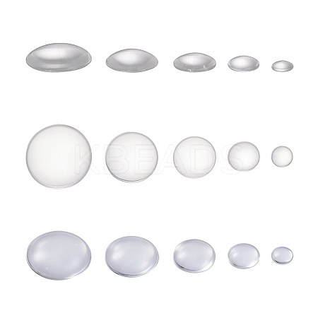 Transparent Glass Cabochons Sets GGLA-YW0001-02-1