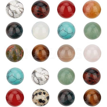 Natural & Synthetic Gemstone Round Beads G-NB0003-86B-1