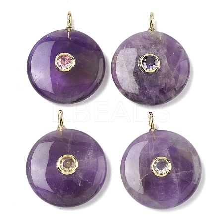 Natural Amethyst Pendants G-I391-02G-03-1