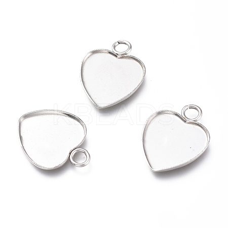 Tarnish Resistant 304 Stainless Steel Pendant Cabochons Settings for Fashion Jewelry STAS-M283-01P-A-1