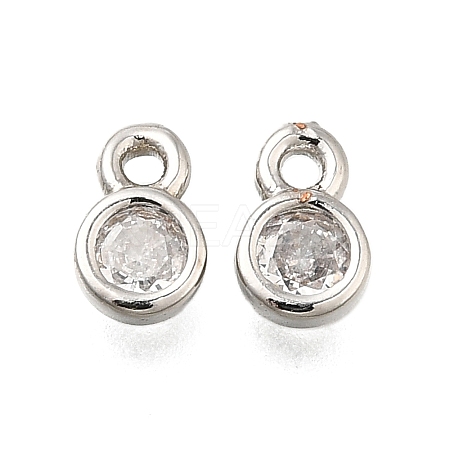 Brass Rhinestone Pendants KK-V002-29P-1