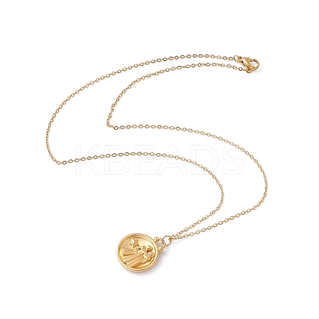 Ion Plating(IP) 304 Stainless Steel Pendant Necklace for Men Women STAS-H169-01C-1