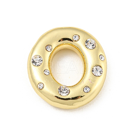 Brass Micro Pave Clear Cubic Zirconia Pendants KK-E093-04G-O-1