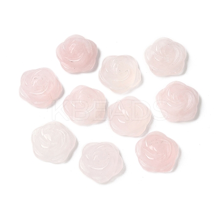 Natural Rose Quartz Carved Cabochons G-C185-01B-01-1