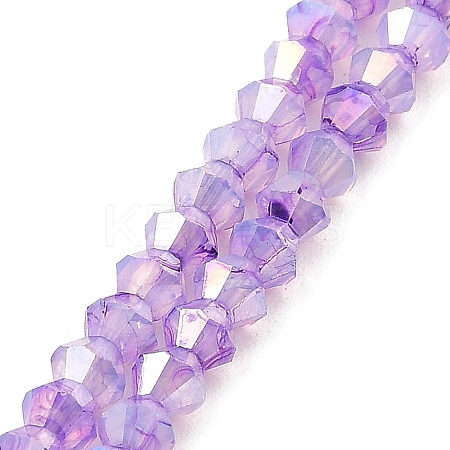 Imitation Jade Glass Beads Strands GLAA-P058-02A-04-1
