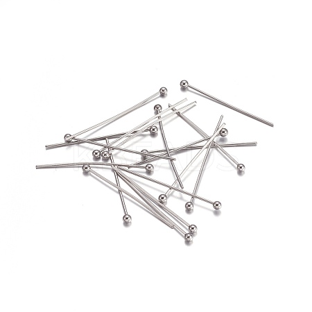 Tarnish Resistant 304 Stainless Steel Ball Head Pins S-STAS-O105-04-0.6x25-1