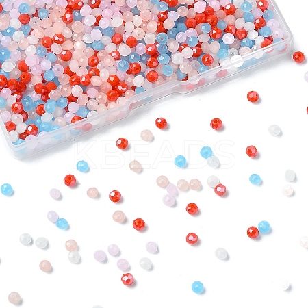10 Strands 5 Colors Electroplate Glass Beads Strands EGLA-YW0003-89A-1