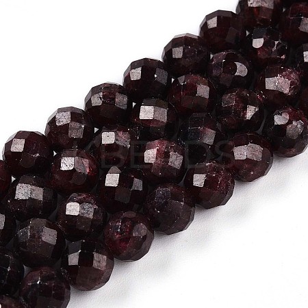 Natural Garnet Beads Strands G-S345-6mm-37-1