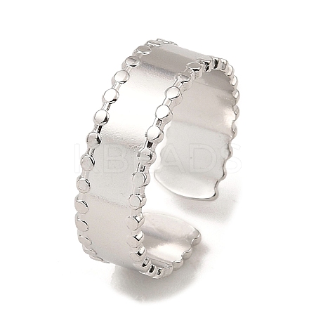Non-Tarnish 304 Stainless Steel Open Cuff Rings RJEW-Z018-11P-1
