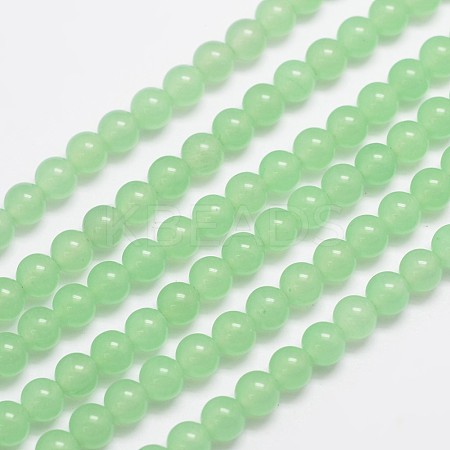 Natural & Dyed Malaysia Jade Bead Strands G-A146-6mm-A26-1