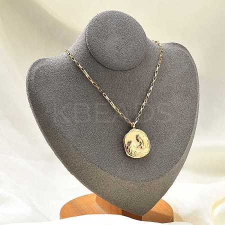 304 Stainless Steel Constellation Pendant Necklaces LS-NJEW-K392-01G-03-1