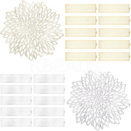 22Pcs 4 Style Paper Napkin Buckle AJEW-AR0001-19-1