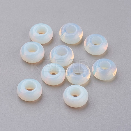 Synthetic Opalite European Beads G-G740-14x8mm-20-1