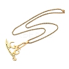 201 Stainless Steel Arabic Pendant Box Chain Necklaces for Women Men LS-NJEW-R013-04G-4