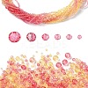 6 Styles Gradient Color Transparent Painted Glass Beads Strands DGLA-YW0001-28G-1