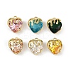 Brass Micro Pave Cubic Zirconia Charms KK-R226-06G-1