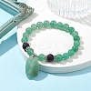 Natural Green Aventurine Beaded Stretch Bracelets BJEW-JB10070-02-4