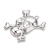 Rack Plating Alloy Rhinestone Pendants PALLOY-N176-108B-P-2