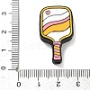Pickleball Theme Silicone Focal Beads SIL-A012-03D-3