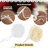 2 Rolls 2 Colors Plastic Imitation Pearl Beaded Trim OCOR-FG0002-06-3