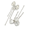 Non-Tarnish 304 Stainless Steel Chain Tassel Stud Earrings EJEW-G400-06P-2