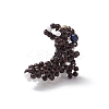 Glass Seed Beaded Squirrel Pendants PALLOY-MZ00584-3