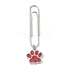Dog Paw Print Alloy Enamel Pendant Bookmarks AJEW-JK00304-4
