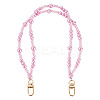 Round ABS Plastic Imitation Pearl Bead Bag Extender Chains HJEW-TAC0085-2