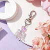 Angel Glass Pendant Decorations HJEW-JM01627-01-2