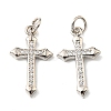 Brass Micro Pave Cubic Zirconia Pendants X-ZIRC-P060-21P-1
