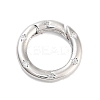 Brass Micro Pave Clear Cubic Zirconia Spring Gate Rings KK-M293-54P-1