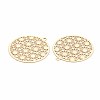 Rack Plating 201 Stainless Steel Filigree Pendants STAS-T057-43G-3
