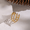 304 Stainless Steel Open Cuff Rings for Women BS6806-1-1