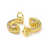 Brass Micro Pave Cubic Zirconia Charms KK-E068-VF051-3